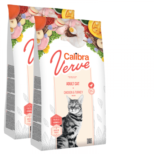 2x Calibra Cat Verve GF Adult Chicken & Turkey 3,5kg