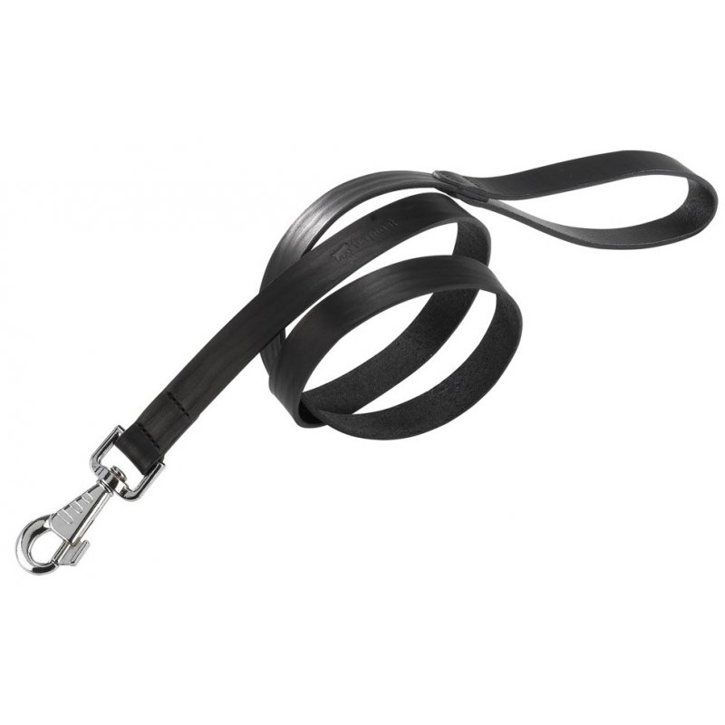 Vodítko kožené černé NATURAL G 120cm x 15mm