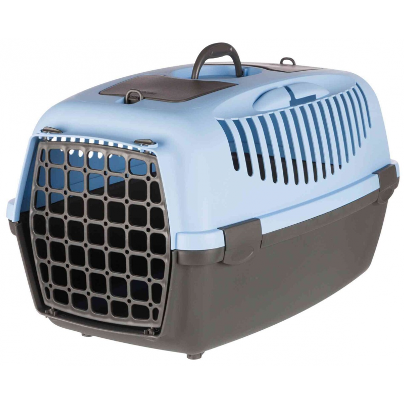 Transportní box CAPRI III 40x38x61cm (max. 12kg) - tmavě šedá/pastelově modrá