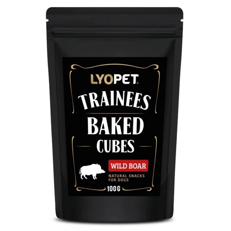 LYOPET Trainees Snack Baked Cubes Wild Boar 100 g
