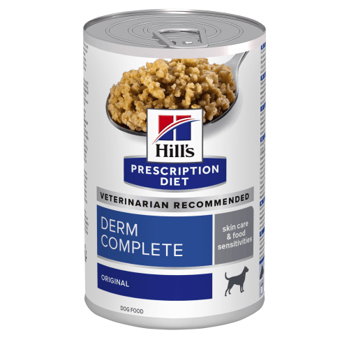 Hill's Prescription Diet Derm Complete Péče o kůži konzerva pro psy 370 g