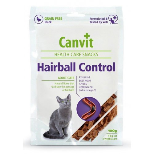 Canvit Snacks CAT Hairball Control 100g (min. odběr 8 ks)
