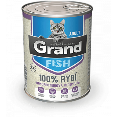 GRAND konz. kočka deluxe 100% rybí 400g (min. odběr 6 ks)