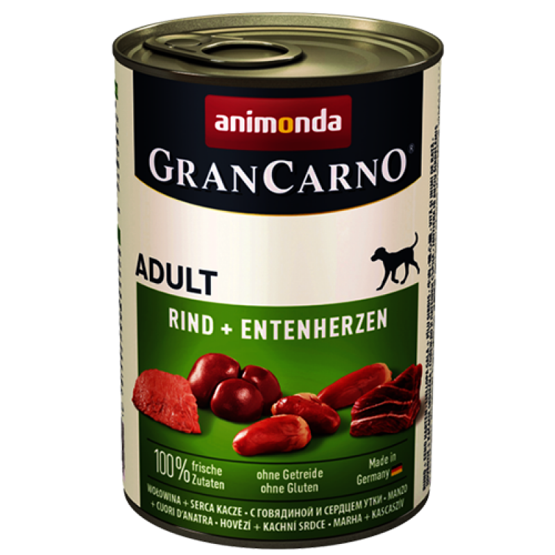 Animonda GRANCARNO konzerva ADULT hovězí/kach.srdce 400g