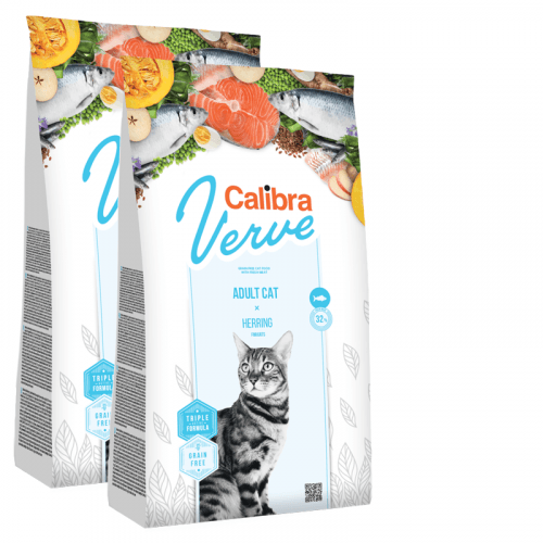 2x Calibra Cat Verve GF Adult Herring 3,5kg