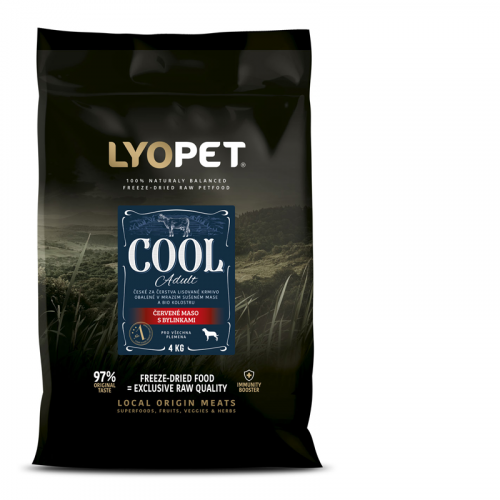 LYOPET Cool Adult Červené maso s bylinkami 4 kg (pro všechna plemena)