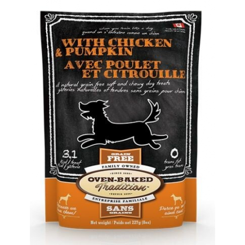 OBT All Natural GF soft & chewy CHICKEN & PUMPKIN 170 g, bezlepkový pamlsek kuře