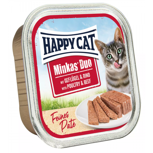 Happy Cat Minkas Duo Geflügel & Rind Paté 100 g