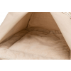 Teepee BOHO s polštářem, 55 x 65 x 55 cm, bavlna, béžová