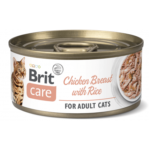 Brit Care Cat konz Fillets Breast&Rice 70g (při odběru min. 24 ks)