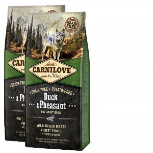 2 x Carnilove Dog Duck & Pheasant for Adult 12kg