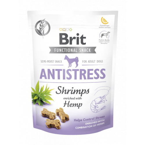 Brit Care Dog Functional Snack Antistress Shrimps 150g (min. odběr 10 ks)