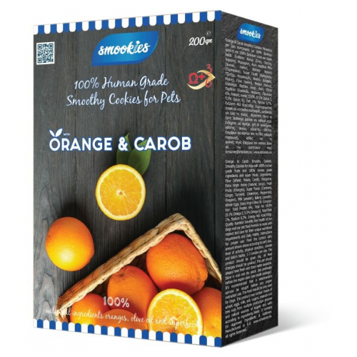 SMOOKIES Premium ORANGE - pomerančové sušenky 100% human grade, 200g - DOPRODEJ