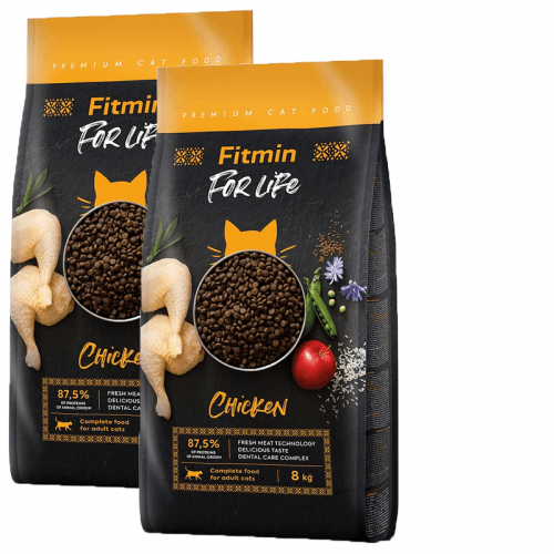 2x Fitmin Cat For Life Chicken 8 kg