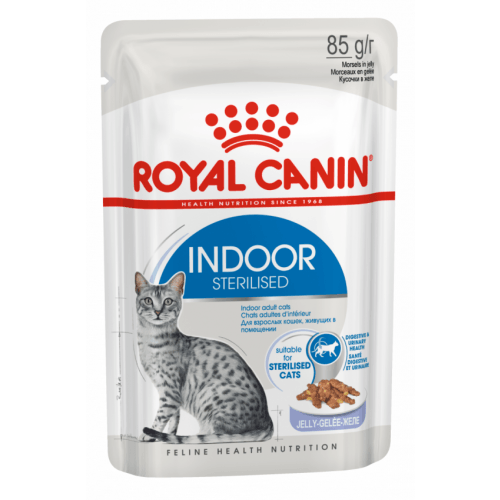 Royal Canin Feline Indoor Sterilised In Jelly Pouch 12 x 85g