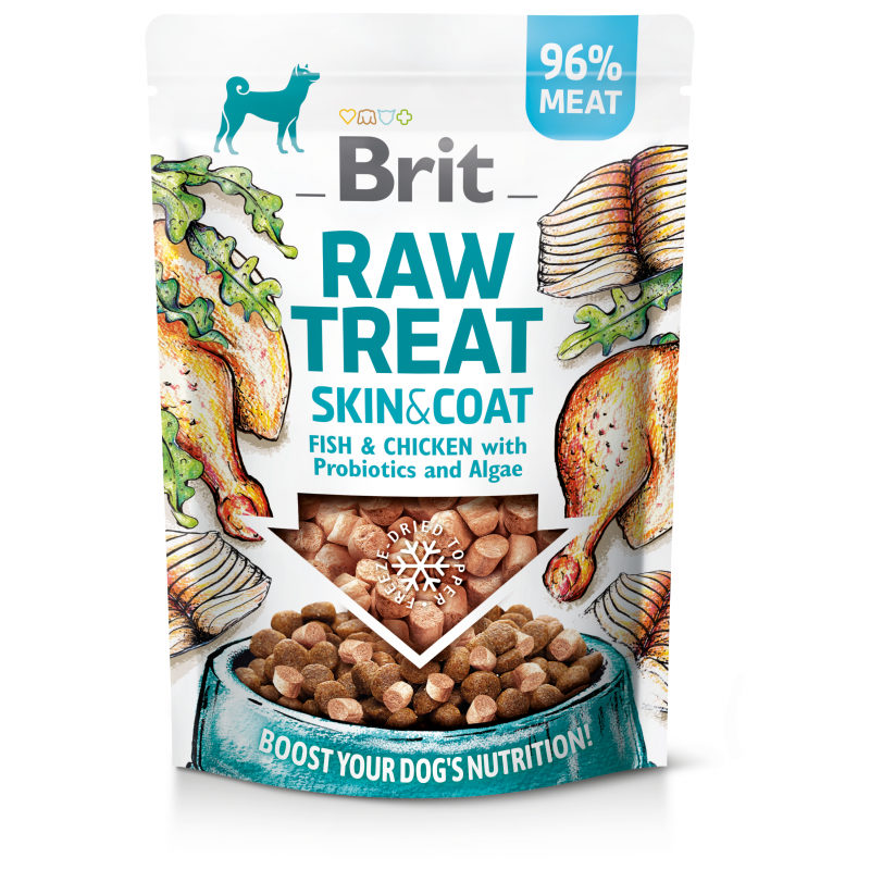 Brit Raw Treat Dog Skin&Coat, Fish&Chicken 40g