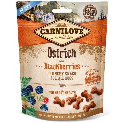 Carnilove Dog Crunchy Snack Ostrich&Blackberries 200g (min. odběr 6 ks)