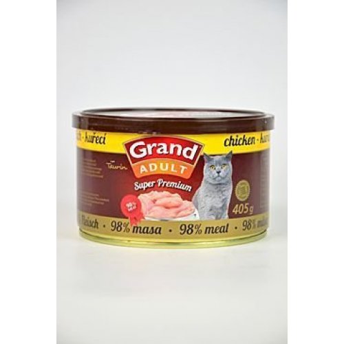 GRAND konzerva  Superpremium kočka kuřecí 405g