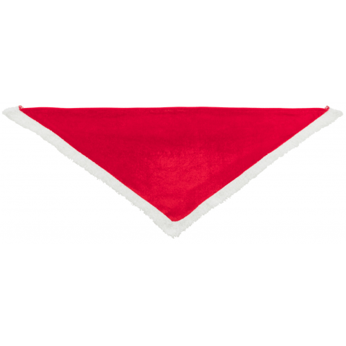 Xmas neckerchief - set 6 ks vánočních šátků, samet, 55cm/75cm, červená