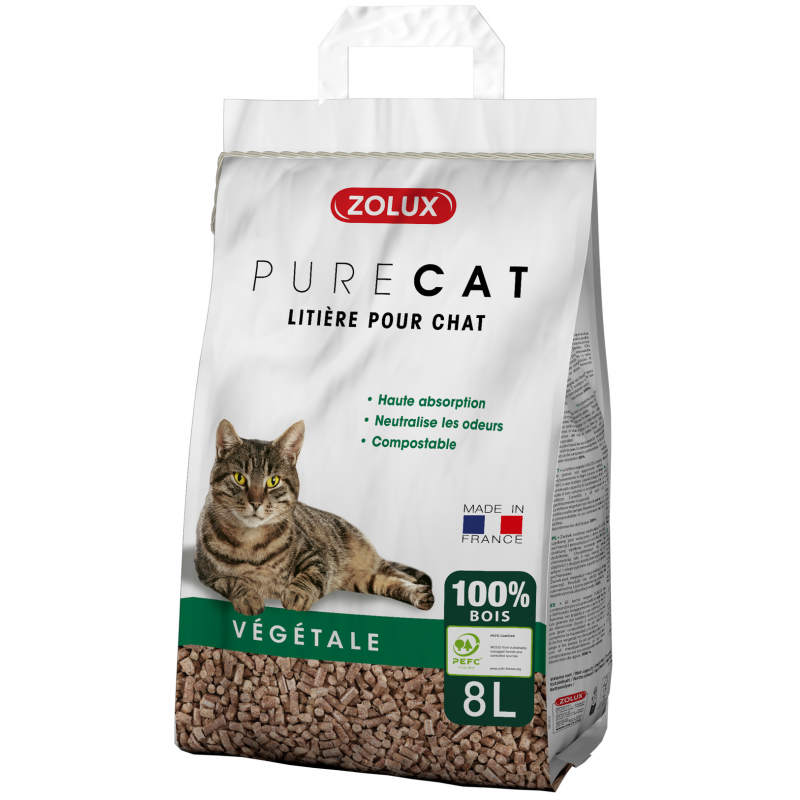 Podestýlka PURECAT Wooden Pellets 8l Zolux
