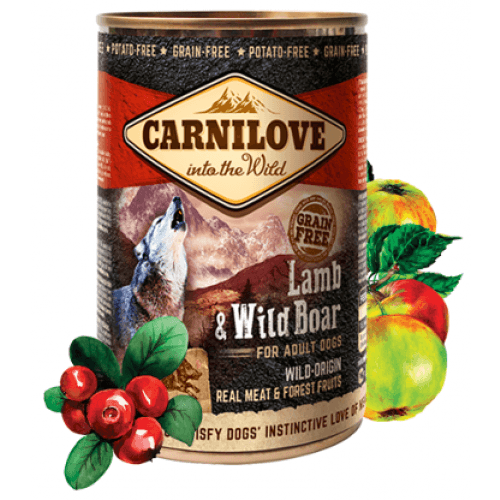 Carnilove Wild konz Meat Lamb & Wild Boar 400g (min. odběr 24 ks)