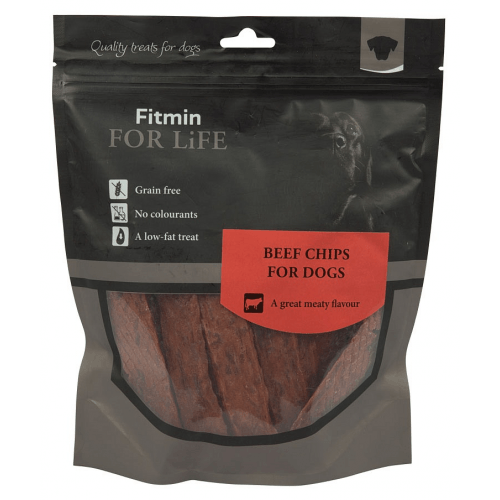 Pochoutka FITMIN FOR LIFE dog treat beef chips 400g