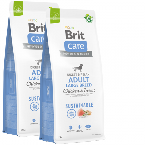 2 x Brit Care Dog Sustainable Adult Large Breed 12 kg NEW