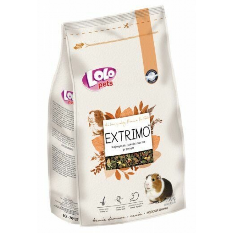 EXTRIMO kompletní krmivo pro morčata v sáčku se zipem 750 g