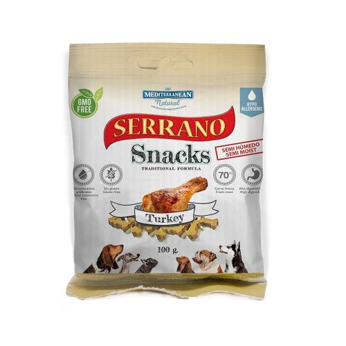 Serrano Snack for Dog-Turkey 100g