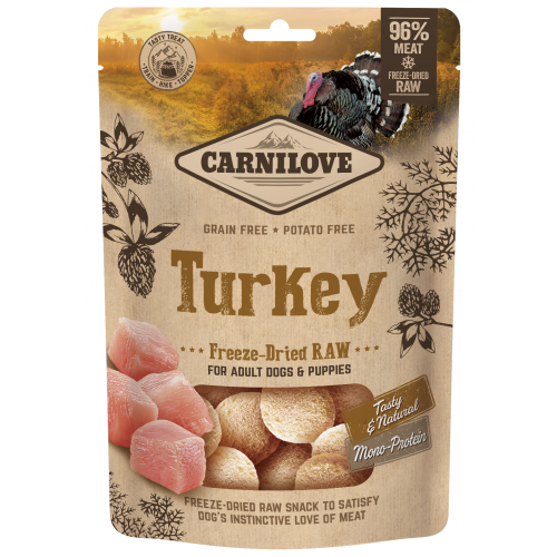 Carnilove Raw Freeze-Dried Snacks Turkey 60g (min. odběr 10 ks)