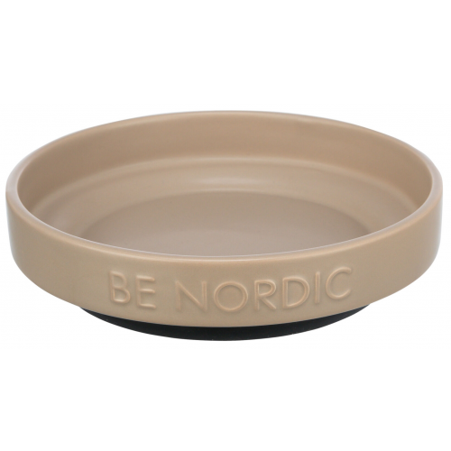 BE NORDIC keramická miska plytká, 0.3l / 16 cm, šedohnědá