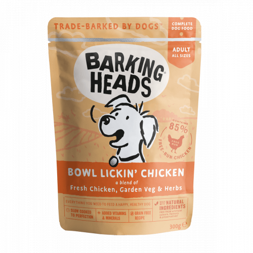 BARKING HEADS Bowl Lickin’ Chicken kapsička 300g (min. odběr 10 ks)