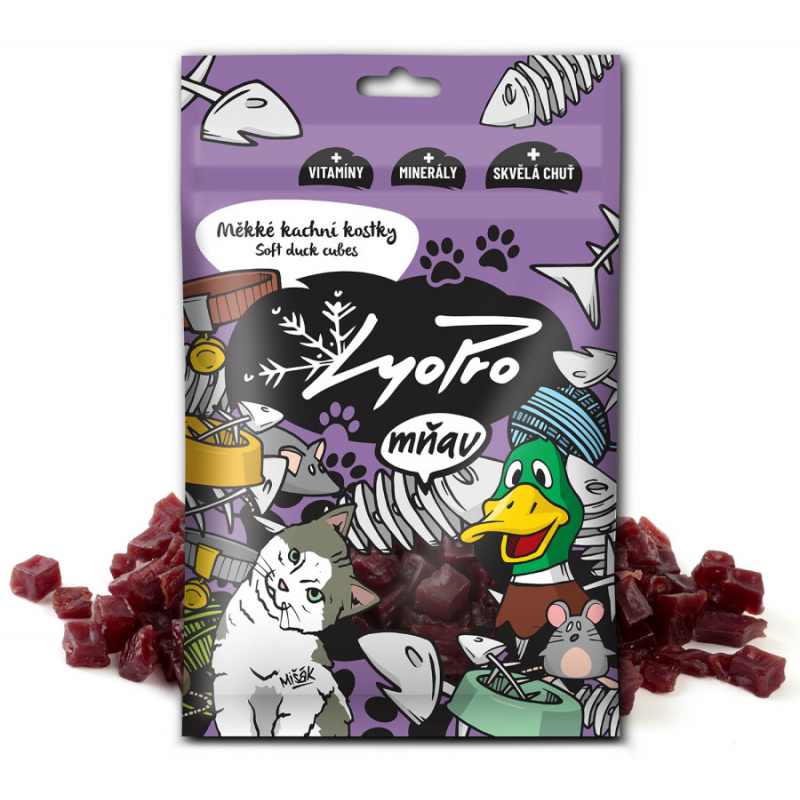 Lyopro CAT poch. sušené Měkké kachní kostky 70g