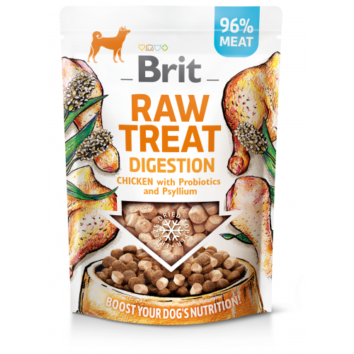 Brit Raw Treat Dog Digestion, Chicken 40g (min. odběr 10 ks)