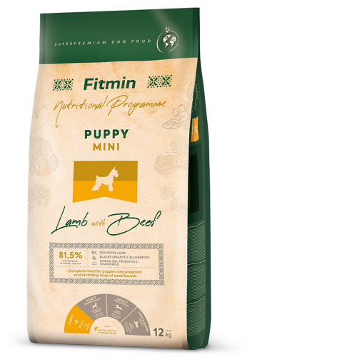 FITMIN DOG Mini Puppy Lamb & Beef 12 kg