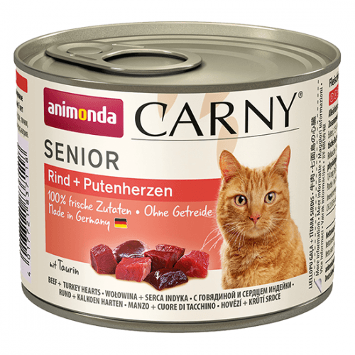 Animonda konzerva kočka Adult SENIOR hovězí/krůtí srdce 200g