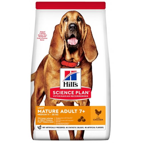 Hill's Can.Dry SP Mature Adult7+ Light Med.Chicken 14kg