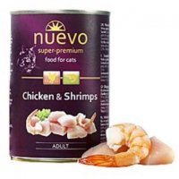 Nuevo kočka adult Kuře a krevety konzerva 400g