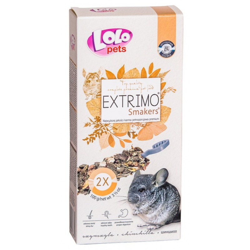 EXTRIMO SMAKERS tyčinky pro činčily 2ks/100 g