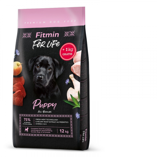 Fitmin For Life DOG Puppy All Breeds 12 kg + 1 kg ZDARMA