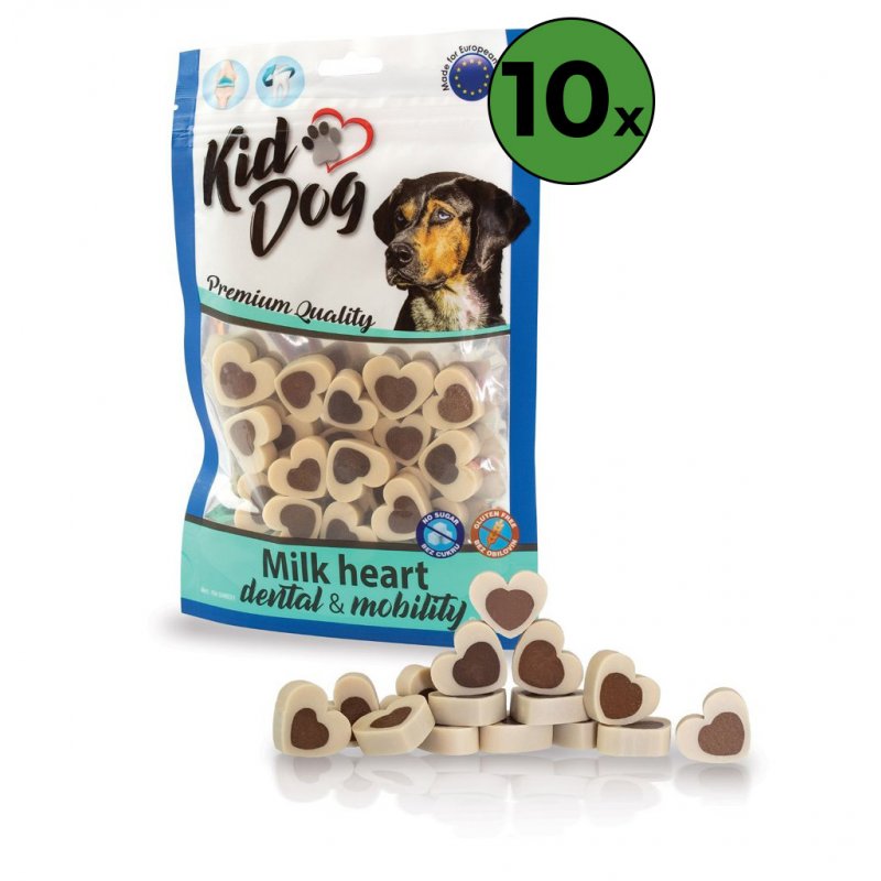 KIDDOG dentální vanilková srdíčka 10 x 80 g