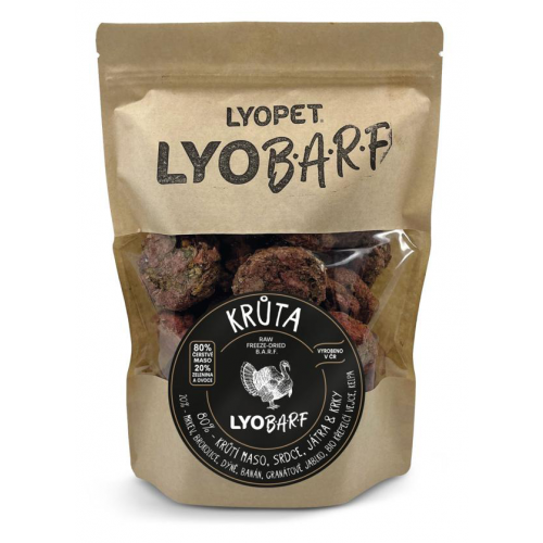 LYOPET LyoBARF Turkey 6 ks (krůtí BARF pro psy)
