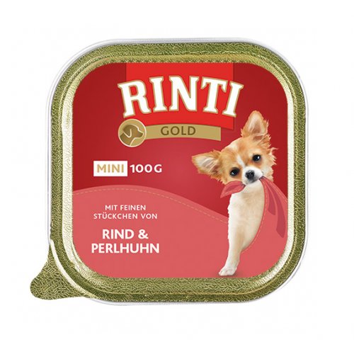 Rinti Dog Gold Mini vanička hovězí + perlička 100g