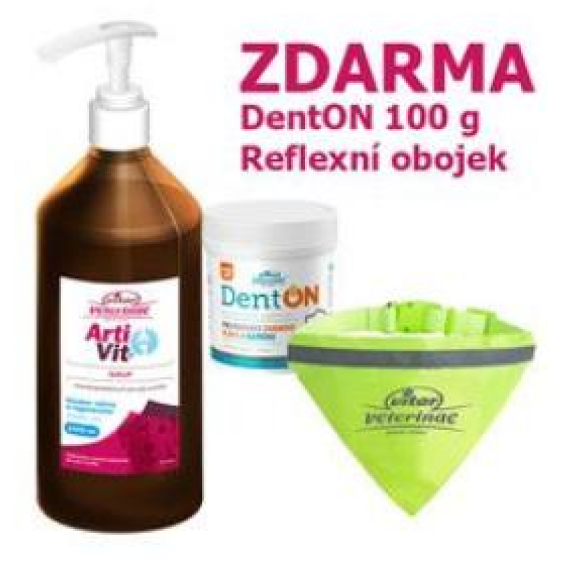VITAR Veterinae ArtiVit Sirup 1000ml+DentON100g+obojek