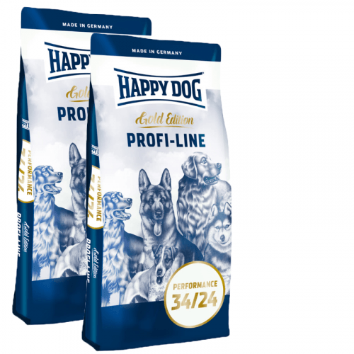 2x Happy Dog Profi-Line - Profi Gold 34/24 Performance 20 kg