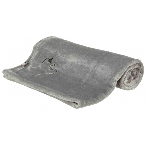 Plyšová deka NILAY pro alergiky, 90 x 70 cm, šedá
