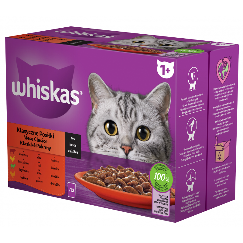 Whiskas kaps. Klasický výběr š. 12x85g