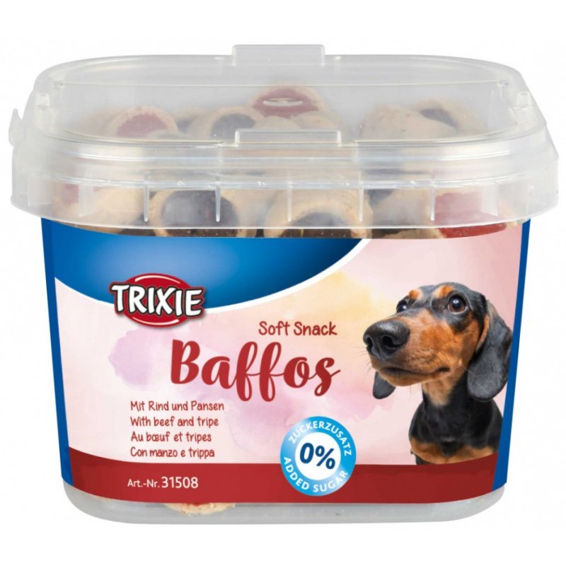 Soft Snack BAFFOS mini kolečka hovězí, dršťky, plastový kelímek 140 g