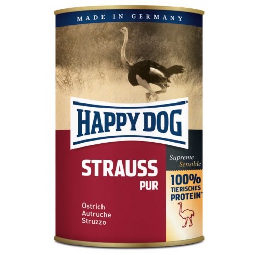 Happy Dog konzerva Strauβ Pur Pštrosí 400g