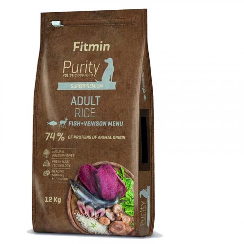 Fitmin Purity Dog Rice Adult Fish&Venison 12kg